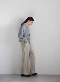 ボタンアップポロカーディガン