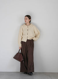 ボタンアップポロカーディガン