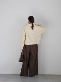 ボタンアップポロカーディガン