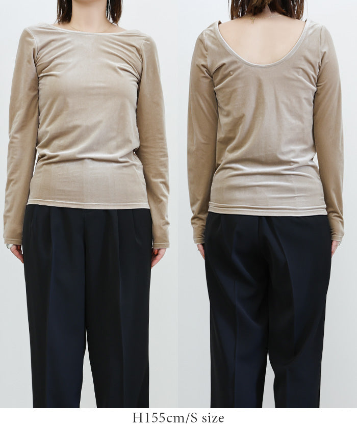 バレエネックベロアトップス – SELECT MOCA