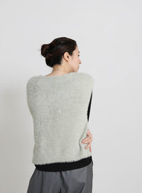 シャギーVネックベスト