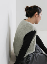 シャギーVネックベスト