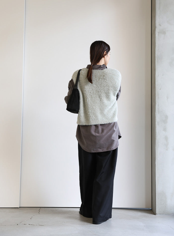 シャギーVネックベスト