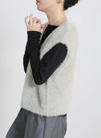 シャギーVネックベスト