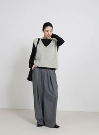 シャギーVネックベスト