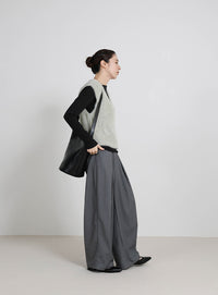 シャギーVネックベスト