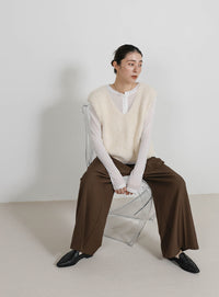 シャギーVネックベスト