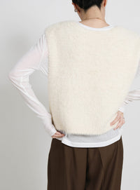 シャギーVネックベスト