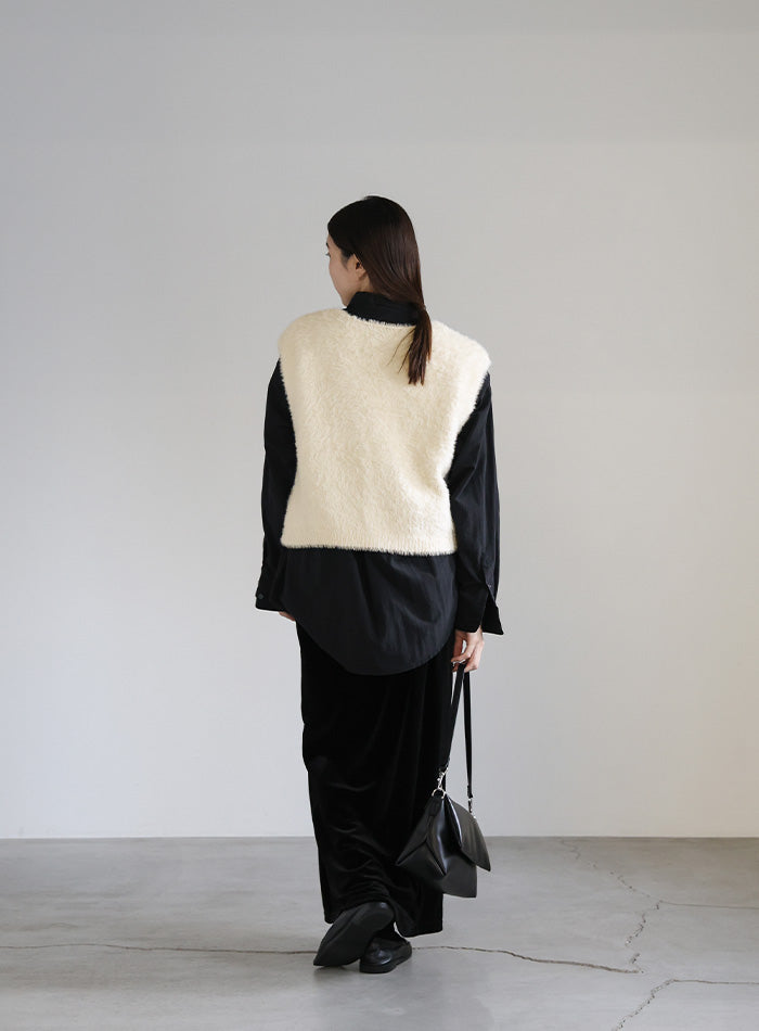 シャギーVネックベスト