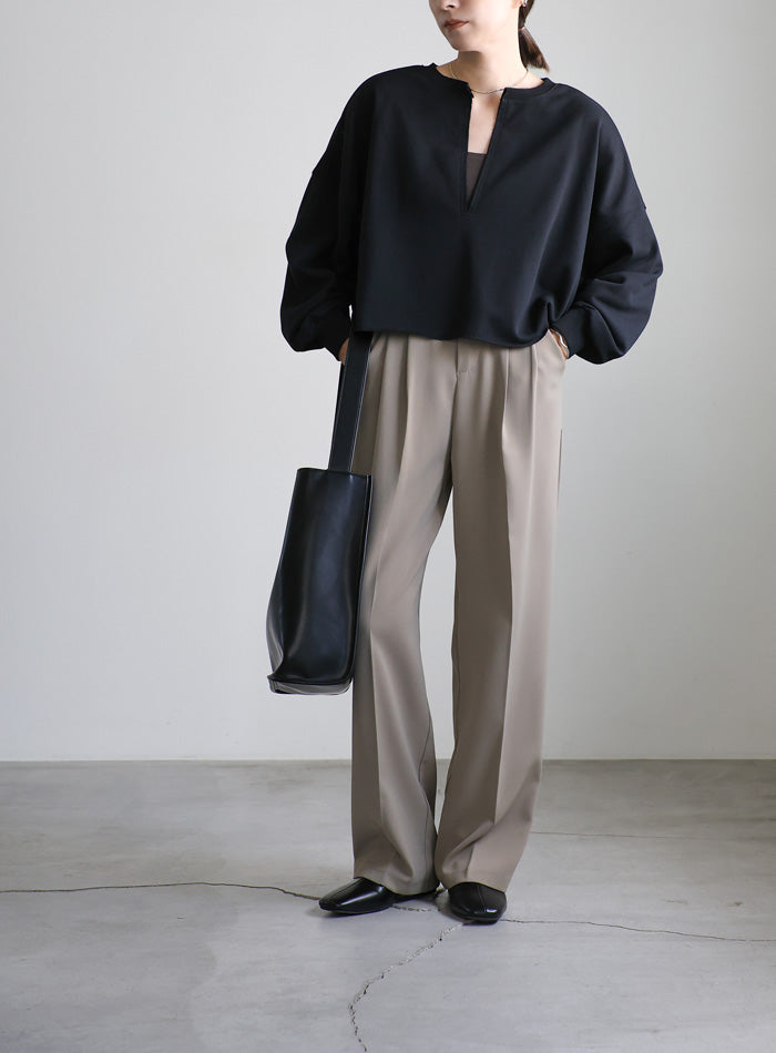 裏毛キーネックショートトップス – SELECT MOCA