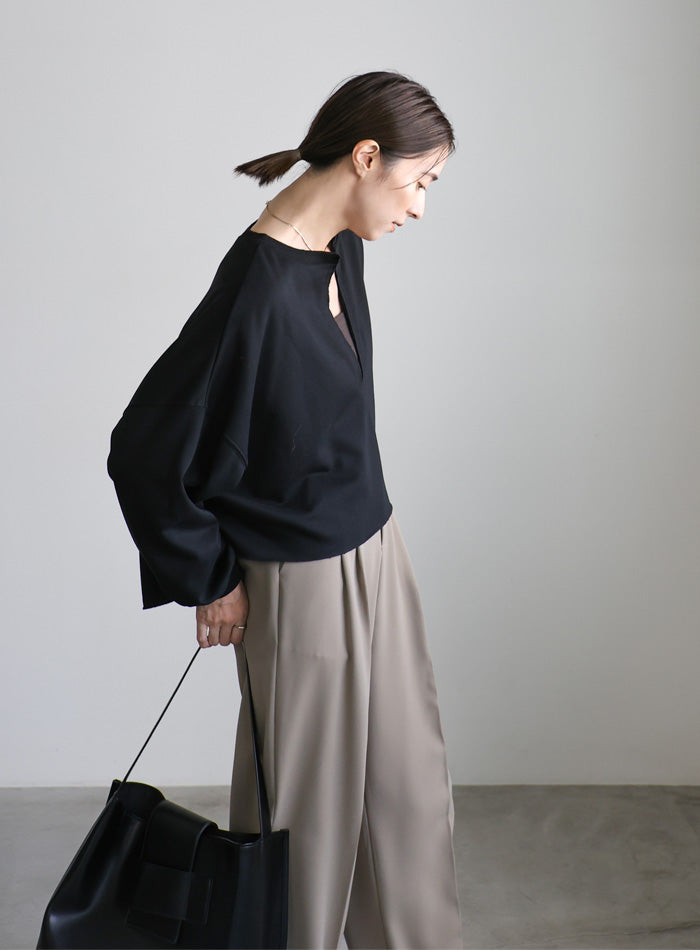 裏毛キーネックショートトップス – SELECT MOCA