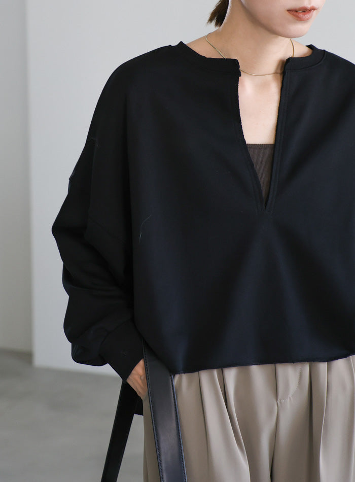 裏毛キーネックショートトップス – SELECT MOCA