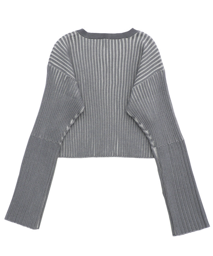 リブストライプショートニット – SELECT MOCA