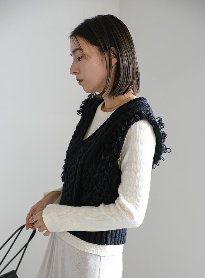 フリンジケーブルニットベスト【SALE】 – SELECT MOCA