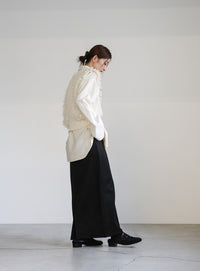 フリンジケーブルニットベスト