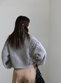 ループ切替フリンジバルキーニット