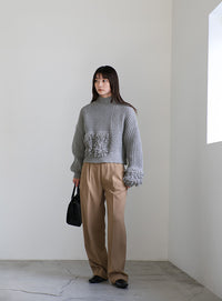 ループ切替フリンジバルキーニット