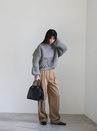 ループ切替フリンジバルキーニット