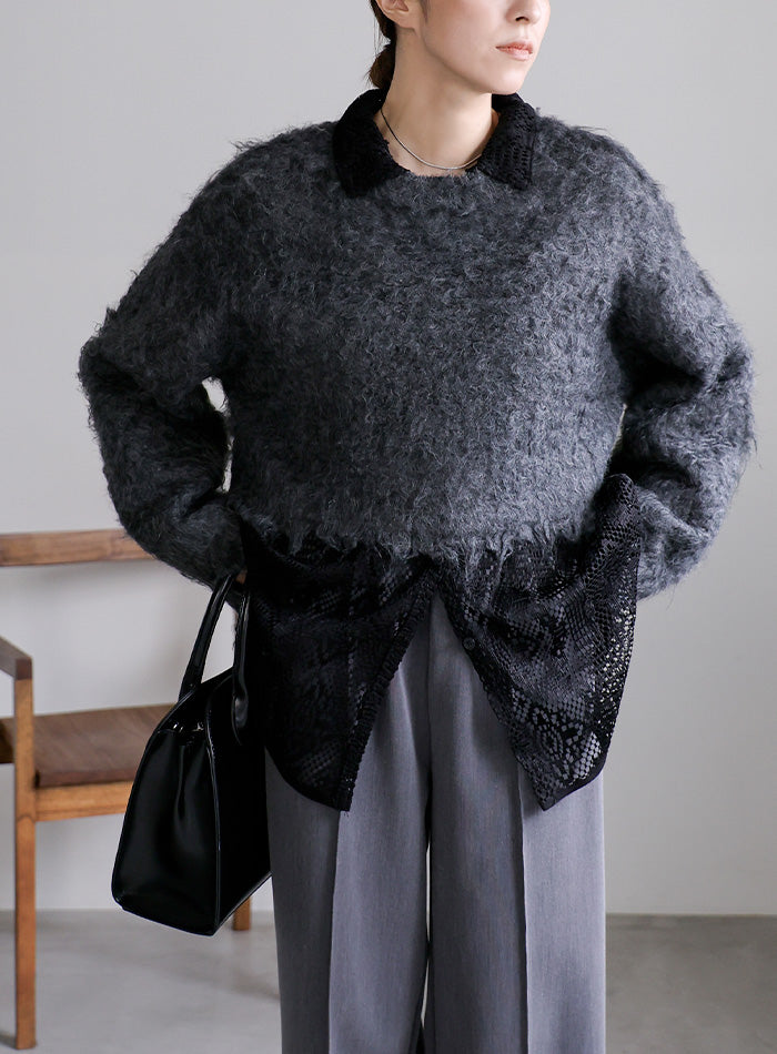 KISHIDAMIKI クロップドスウェットジップトップス KISHIDAMIKI クロップドスウェットジップトップス KISHIDAMIKI