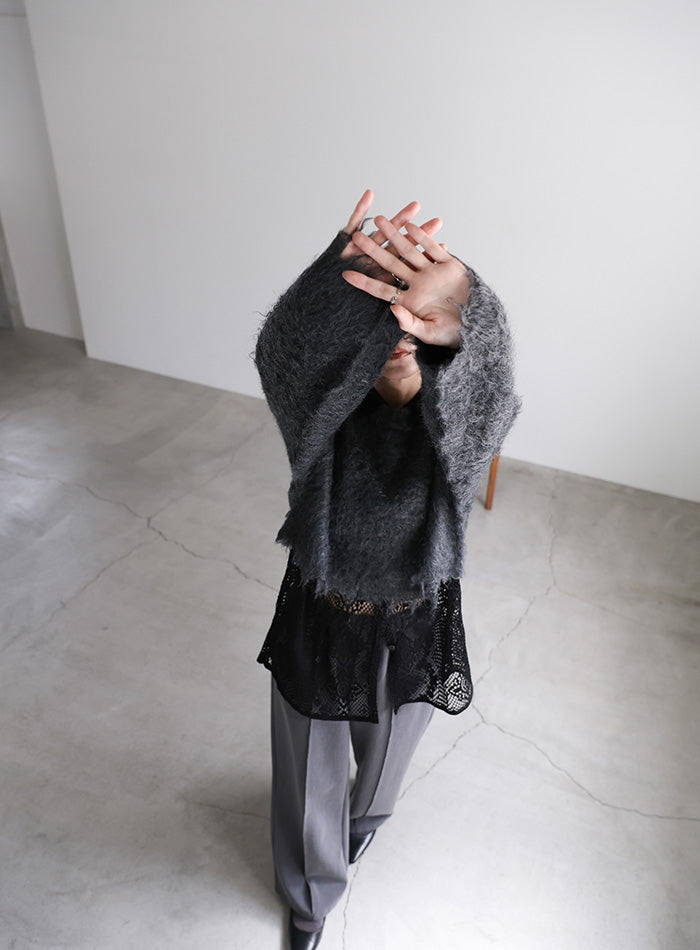 シャギークロップドニットトップス – SELECT MOCA
