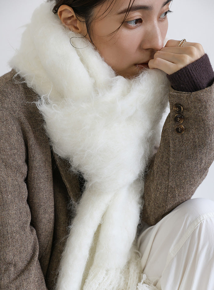 モヘアタッチボリュームフリンジマフラー【SALE】 – SELECT MOCA
