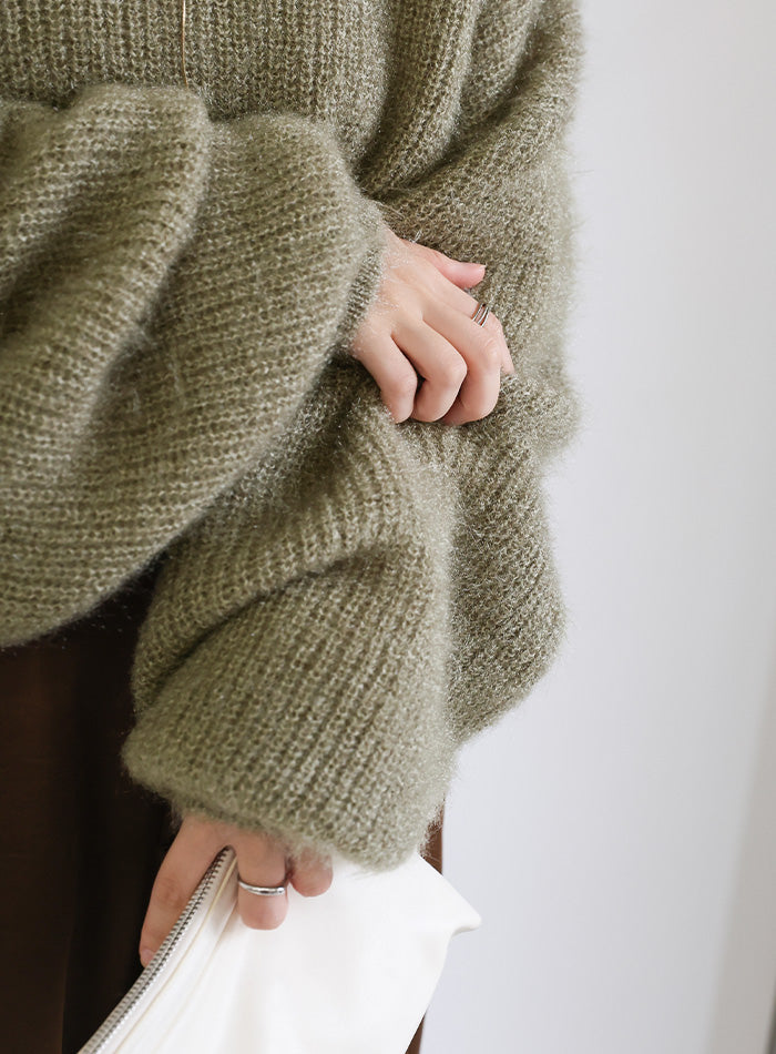 クルーネックシャイニーニット – SELECT MOCA