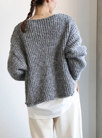 アルパカタッチミックスカラーニット