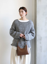 アルパカタッチミックスカラーニット