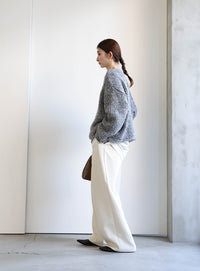 アルパカタッチミックスカラーニット