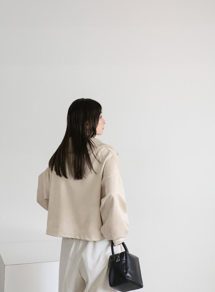 スエードポンチハーフジップトップス – SELECT MOCA