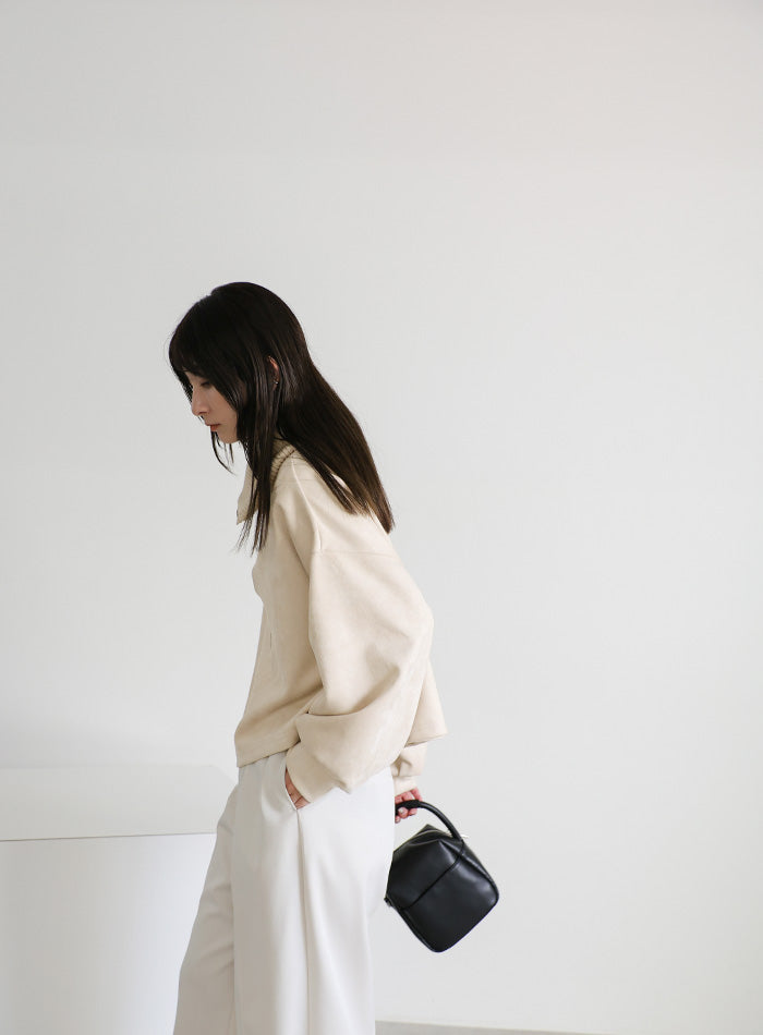 スエードポンチハーフジップトップス【SALE】 – SELECT MOCA