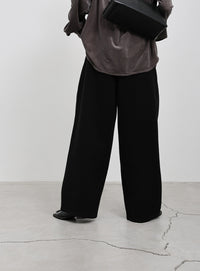 フェイクウールダブルタックパンツ