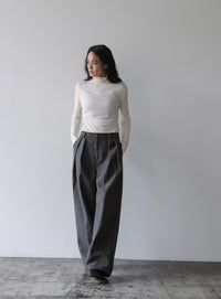 フェイクウールダブルタックパンツ