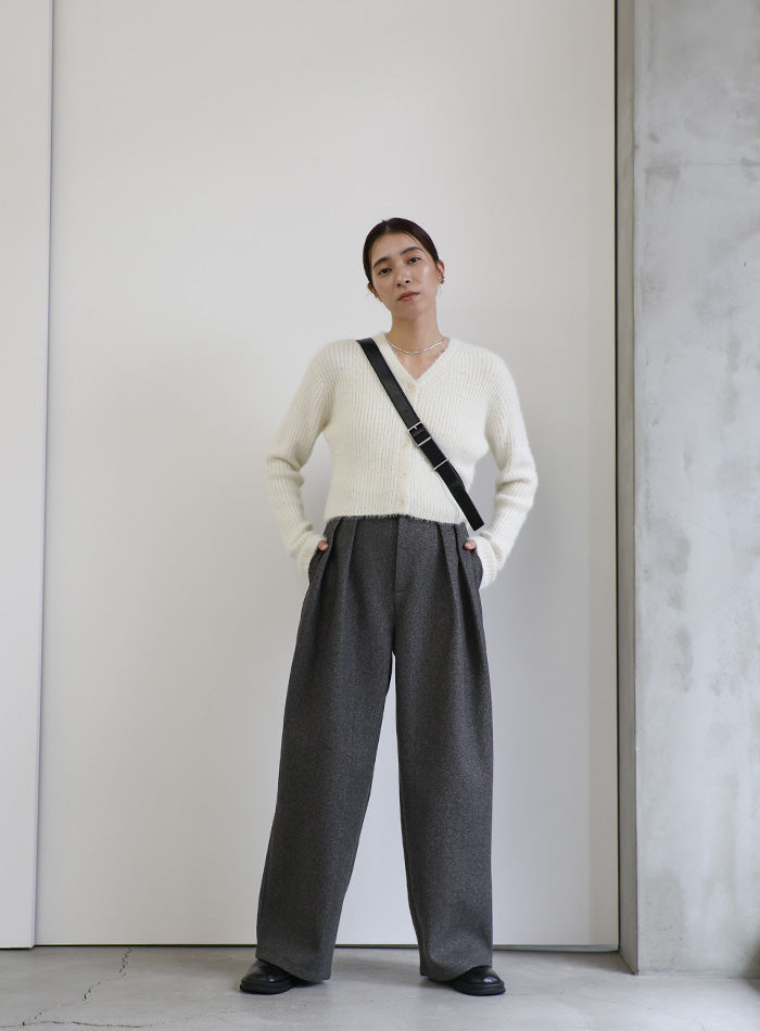 フェイクウールダブルタックパンツ – SELECT MOCA
