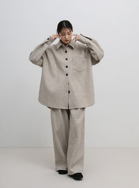 フェイクウールダブルタックパンツ