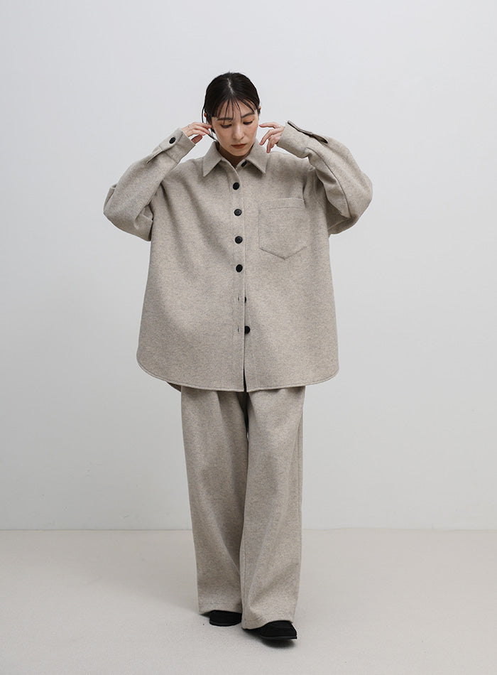 フェイクウールダブルタックパンツ – SELECT MOCA