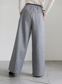 フェイクウールダブルタックパンツ