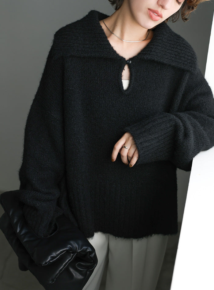 ビッグカラーキーネックニット – SELECT MOCA