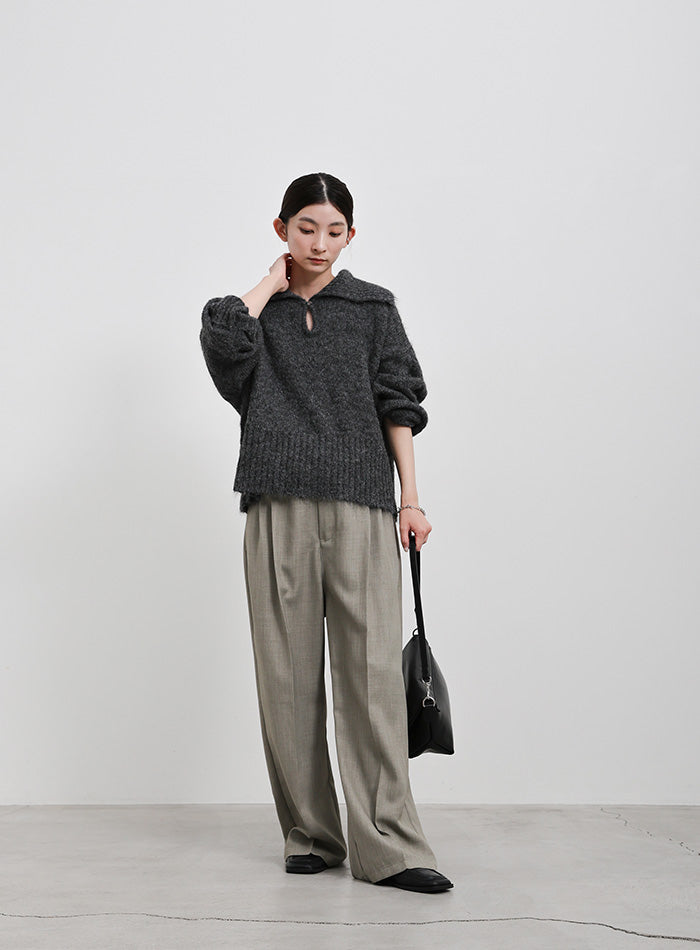 ビッグカラーキーネックニット – SELECT MOCA