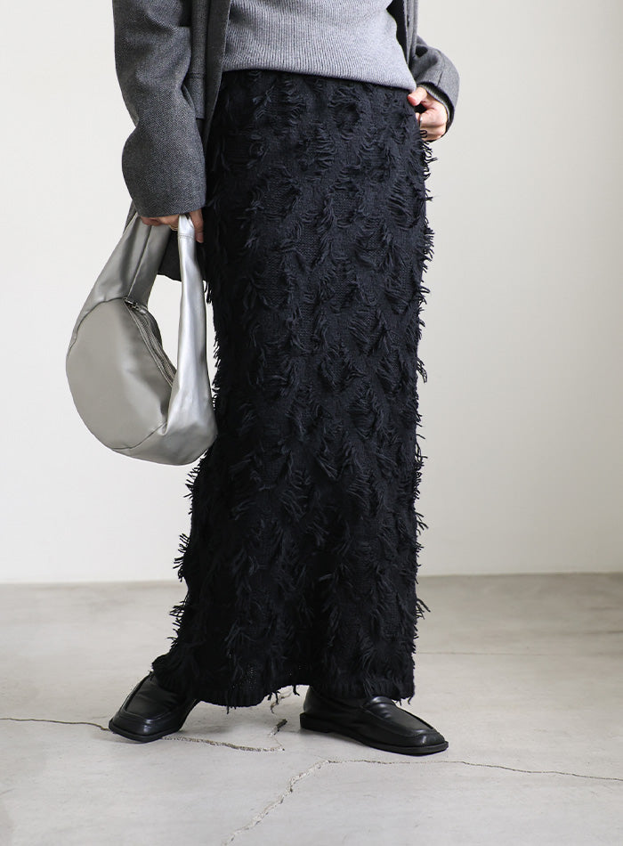フリンジジャガードニットスカート – SELECT MOCA 