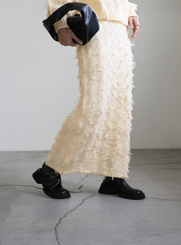 フリンジジャガードニットスカート – SELECT MOCA 