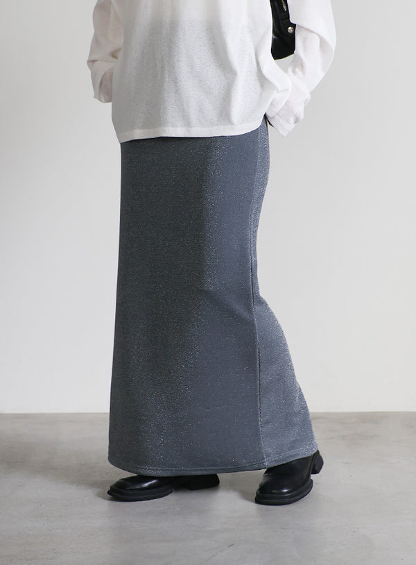 バックスリットラメタイトスカート【SALE】