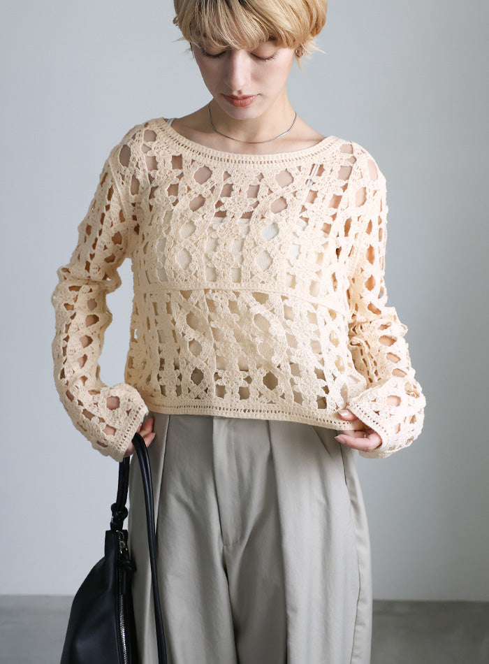 クロシェニットショートトップス – SELECT MOCA