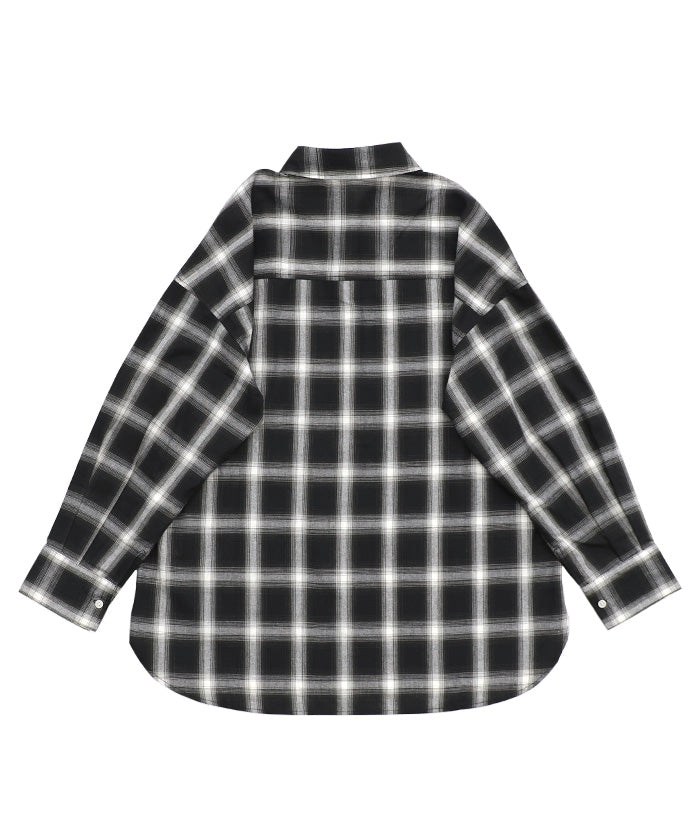 【美品】TheSoloist. チェックシャツ 定価¥57,500 size46 タカヒロミヤシタザソロイスト 長袖シャツ オンブレチェック
