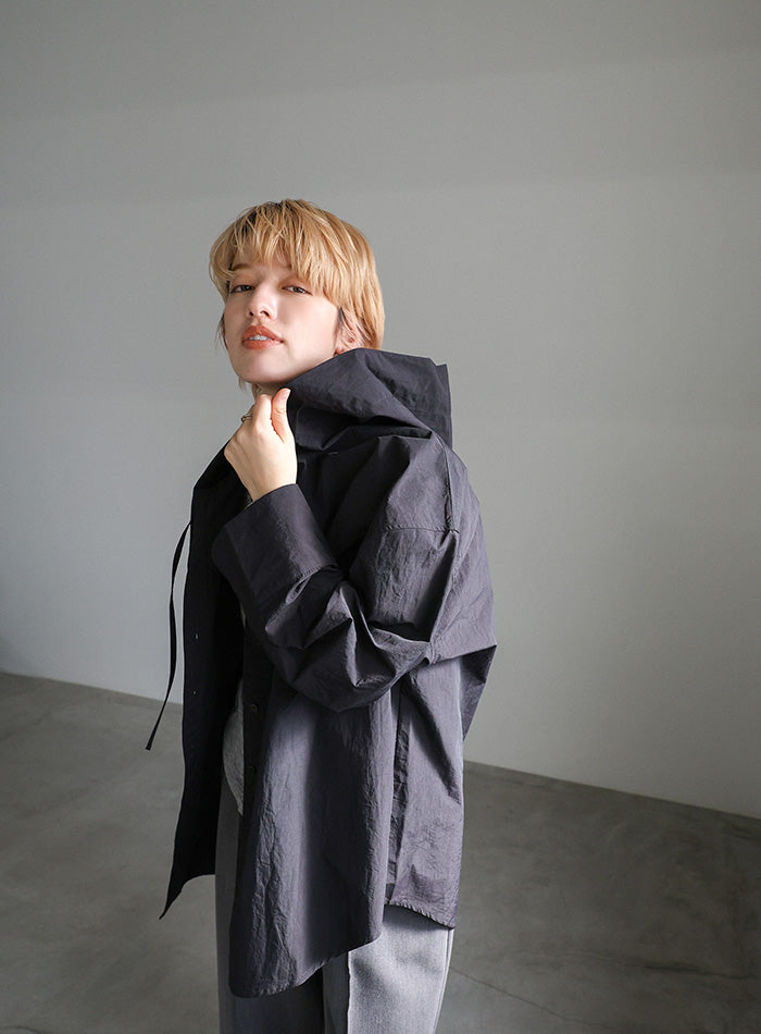 select moca フード付きナイロンシャツ　新品タグ付き未使用　完売品 フード付きナイロンシャツ – SELECT MOCA