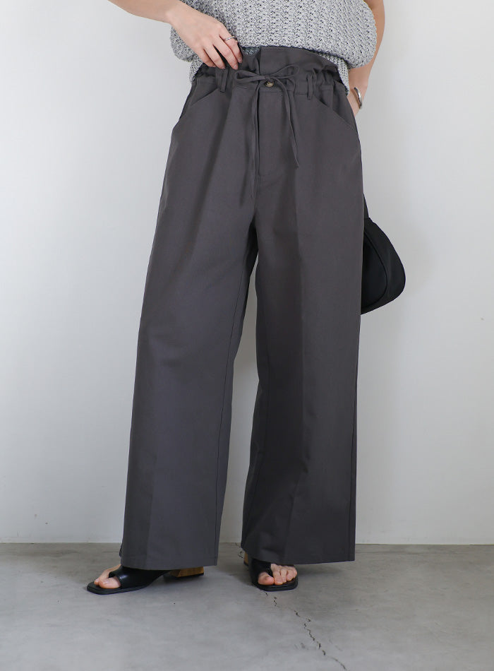 ウエストギャザーCanvasパンツ 定番】【日本製】 ストレッチ ウエストギャザーパンツ | PICCIN