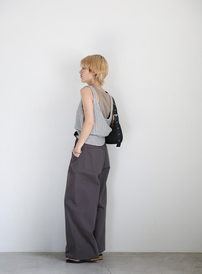 ウエストギャザーツイルワイドパンツ【SALE】 – SELECT MOCA