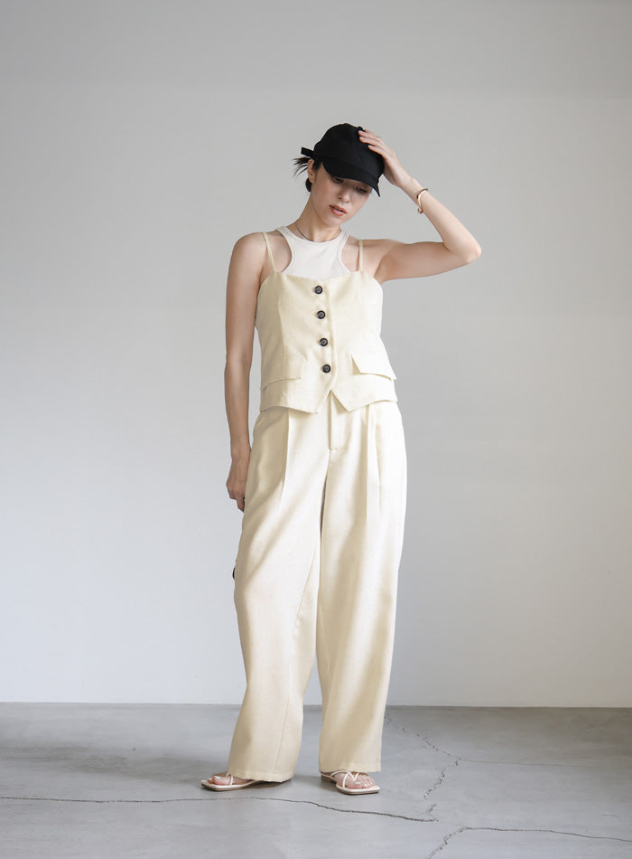 新品 MIESROHE 24SS リネンライク ビスチェ