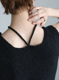 ループタイVネックニットベスト【SALE】