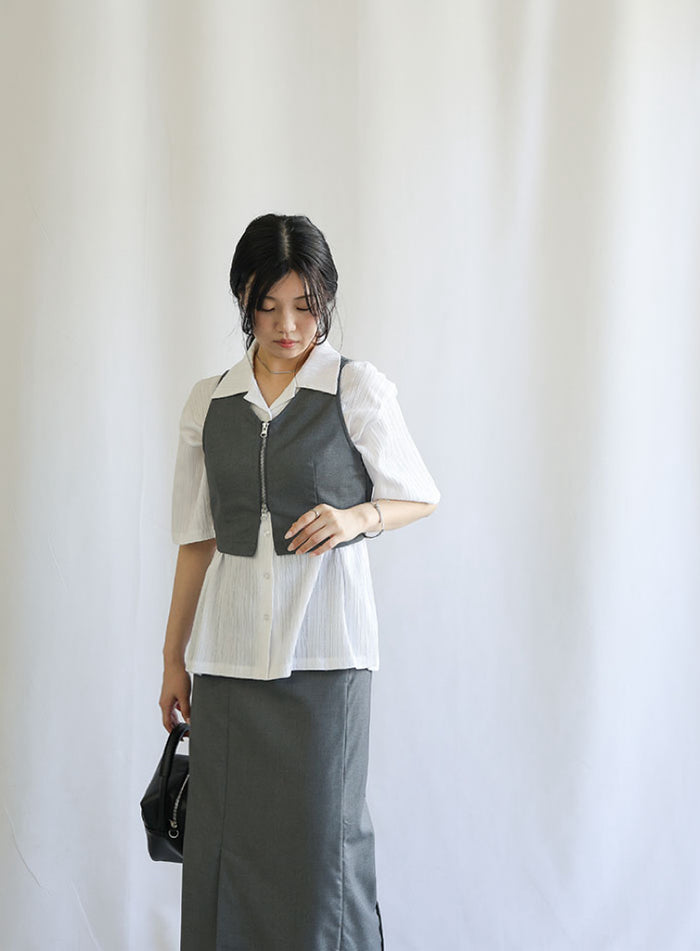セレモニー】ダブルジップショートベスト【SALE】 – SELECT MOCA